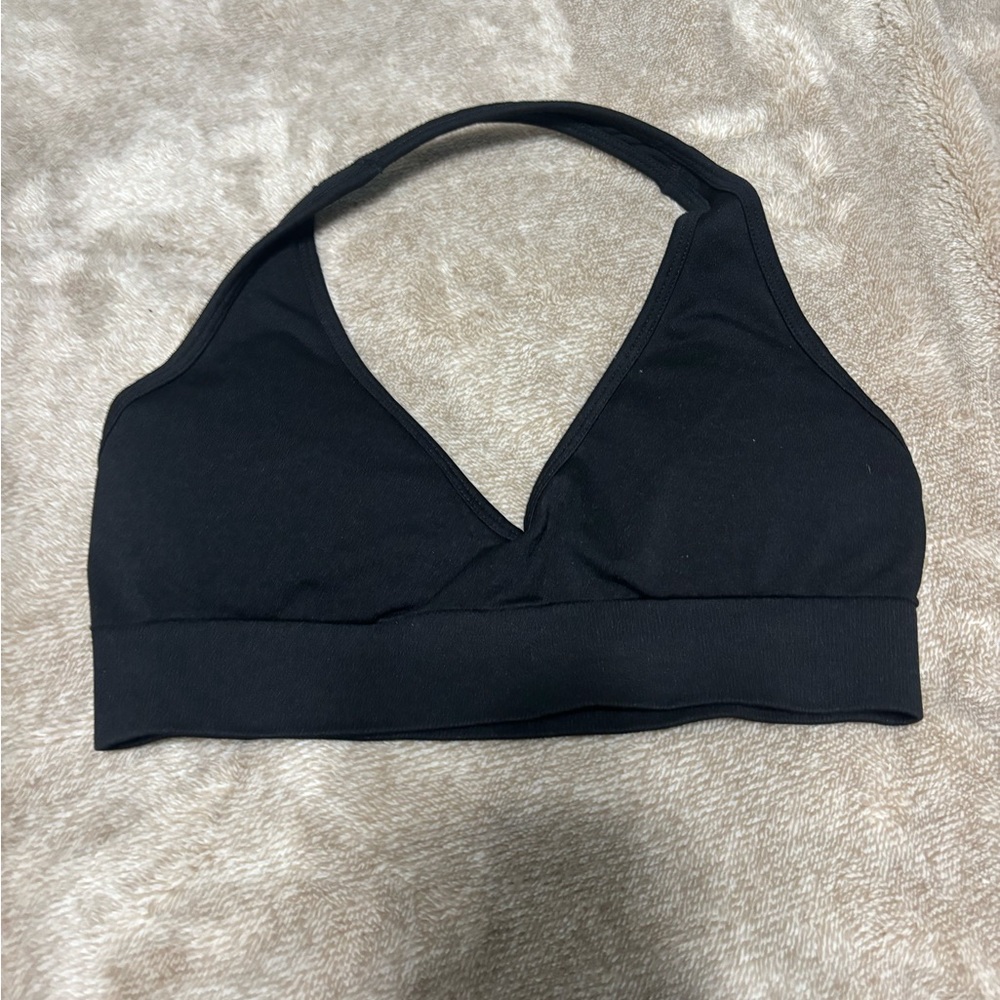YoungLA Black Women's Halter Sports Bra